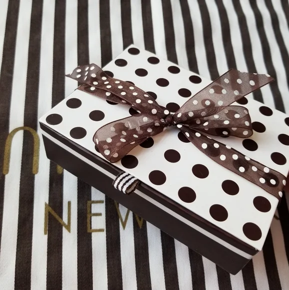 ❗Henri Bendel Brown White Polka Dot Thank You Cards and Envelopes in Bendel Box❗